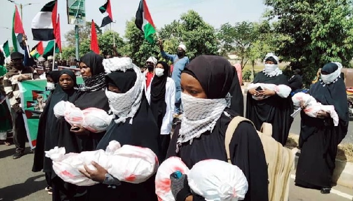 El Zakzakys Supporters Protest Military Invasion In Gaza