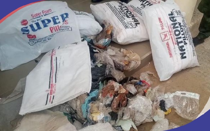 Nine Arrested For Making Pillows With Used Diapers Sanitary Pads