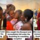 Lady Falls Under Anointing, Speaks In Tongues After Catching Bouquet At Wedding