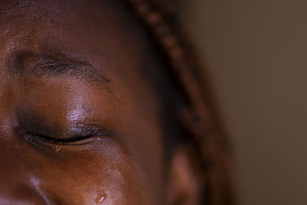 lady in tears