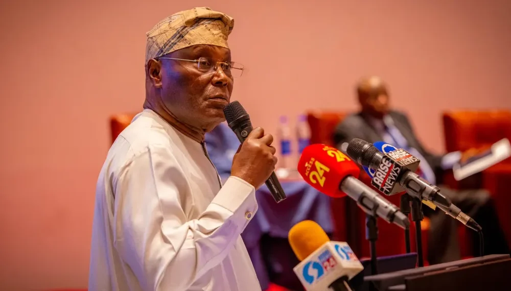 Presidential candidate of the Peoples Democratic Party PDP Atiku Abubakar meets the Nigerian Guild of Editors