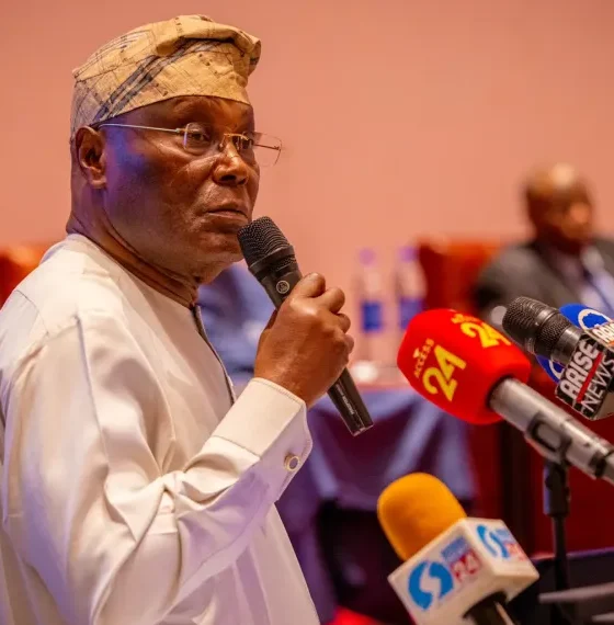 Presidential candidate of the Peoples Democratic Party PDP Atiku Abubakar meets the Nigerian Guild of Editors
