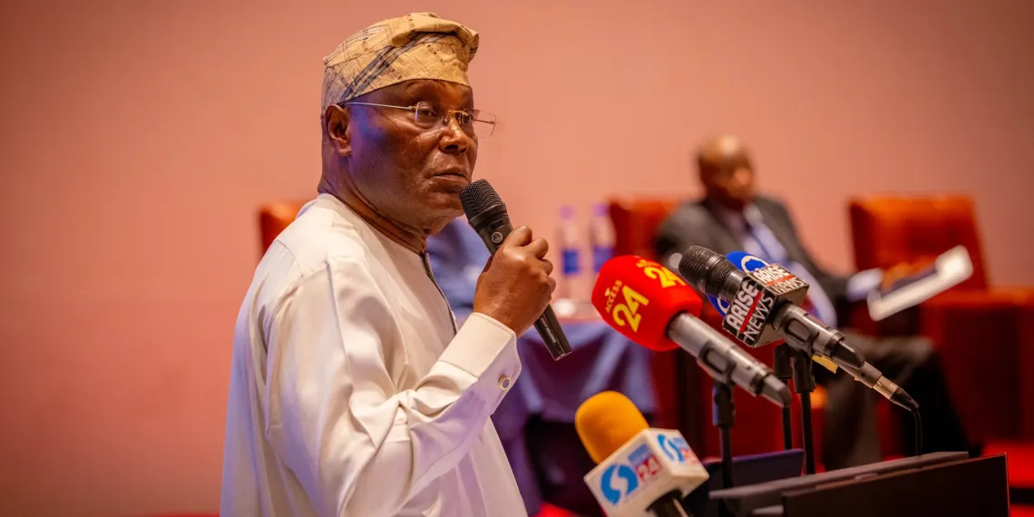 Presidential candidate of the Peoples Democratic Party PDP Atiku Abubakar meets the Nigerian Guild of Editors