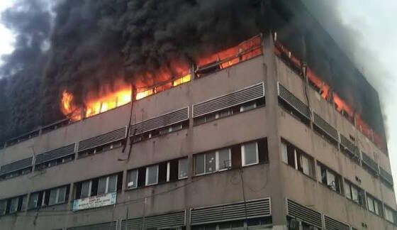 UBA bank on fire