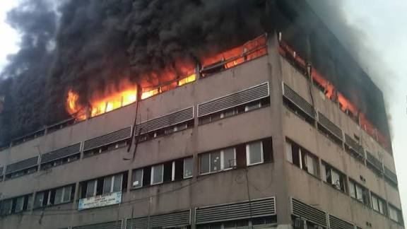 UBA bank on fire