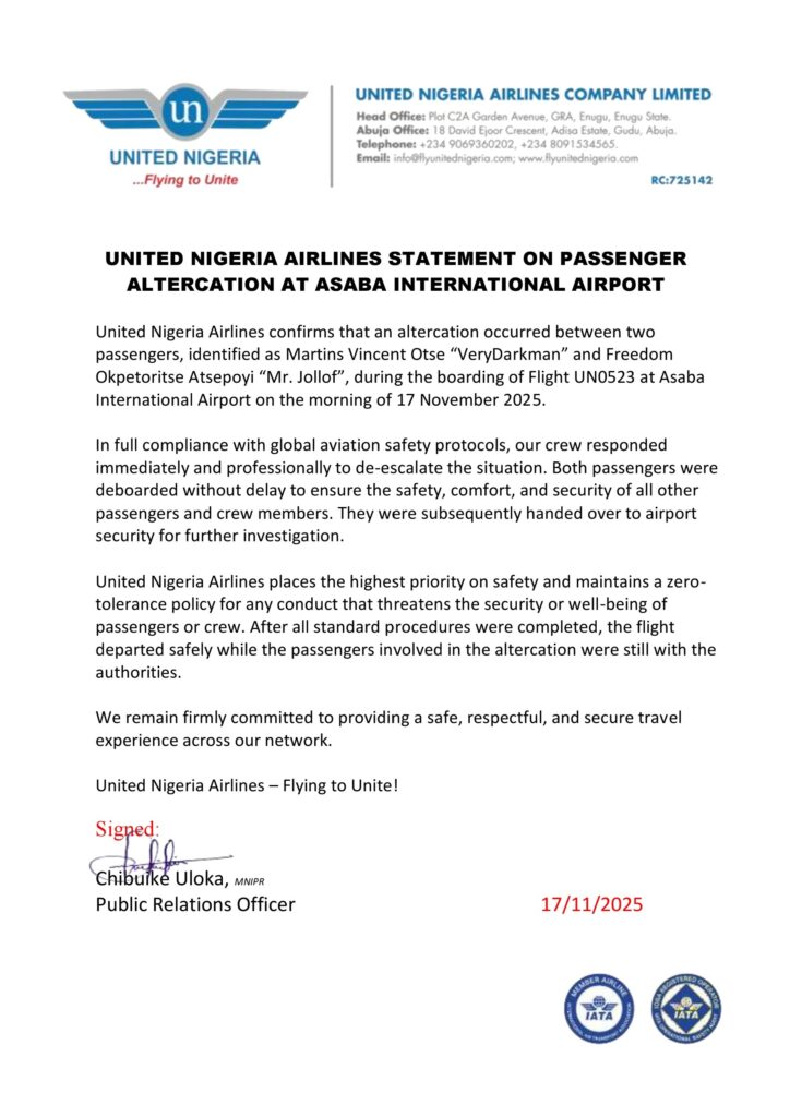 united airline statement