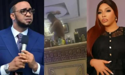 Pastor Chris Okafor reacts as Doris Ogala leaks bedroom photo