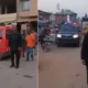 Peter Obi directing traffic in Anambra