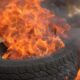 tyre burning