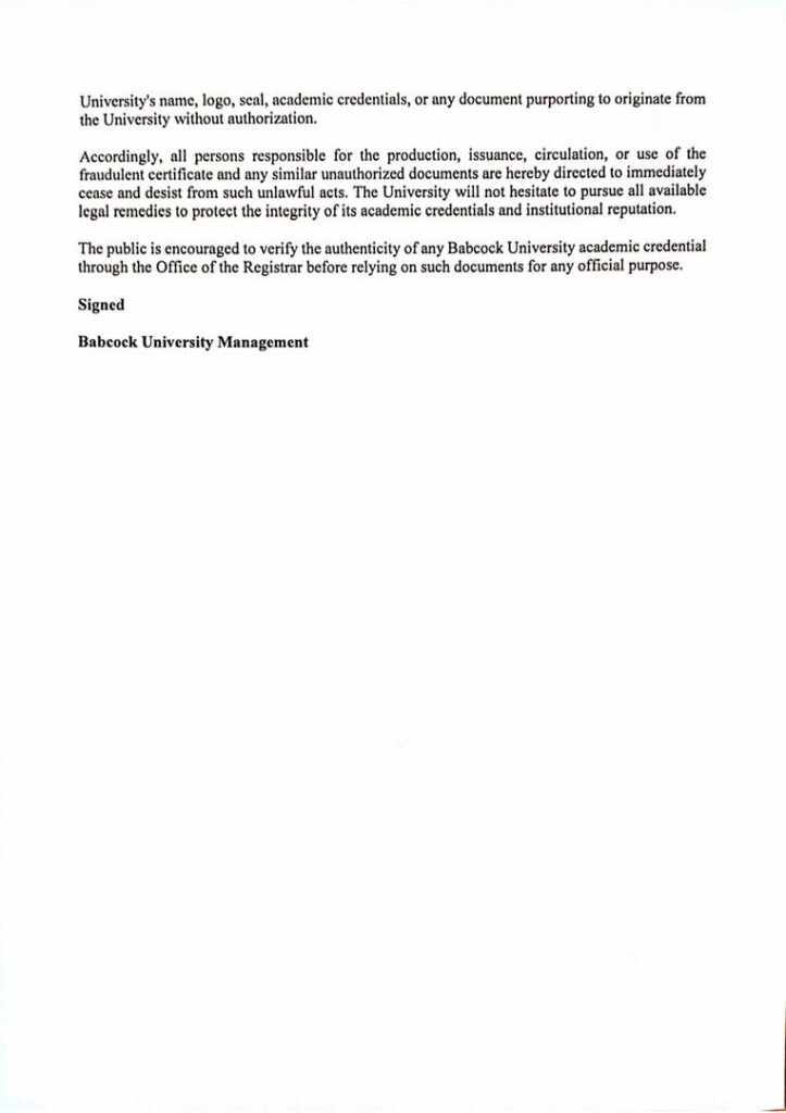 babcock university