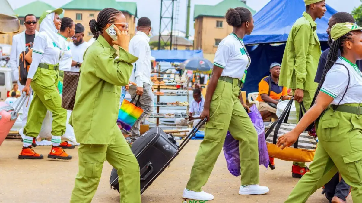 NYSC members in Lagos camp