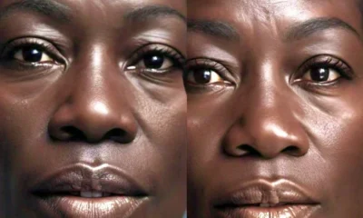 a realistic 55 year old womans face