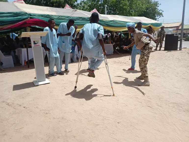 Emotional Photos Emerge as Nigerian Army Celebrates Soldiers Injured in Battle