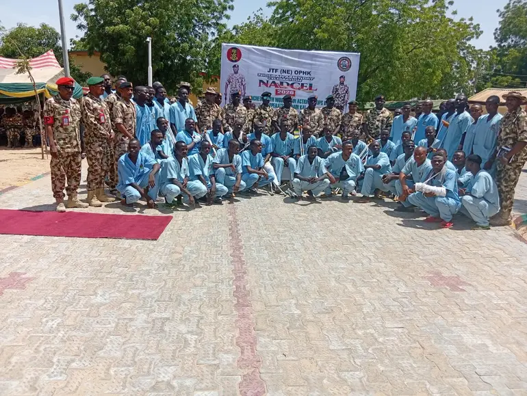Emotional Photos Emerge as Nigerian Army Celebrates Soldiers Injured in Battle