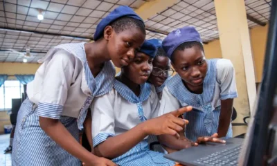 students learning