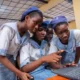 students learning