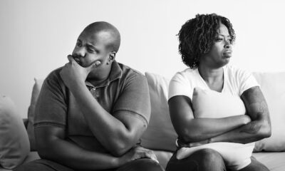black couple having argument