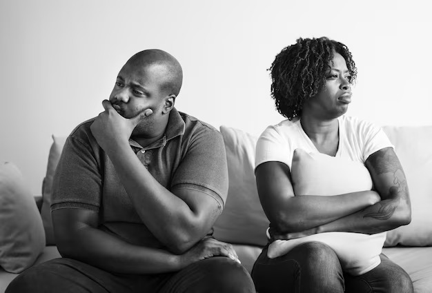 black couple having argument